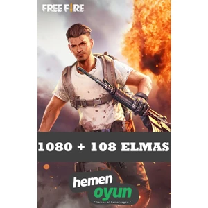 Free Fire 1080 + 108 Elmas Diamond