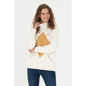 U.S. Polo Assn. Balıkçı Yaka Krem Kadın Kazak 1677568