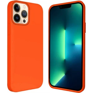 Apple iPhone 15 Pro Max 6.7'' İçi Kadife Silikon Kılıf Turuncu