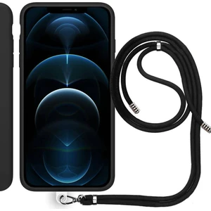 Piyasa Sepeti Apple iPhone 14 Pro Max 6.7'' Ip Askılı Silikon Kılıf Siyah