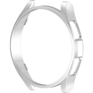 Samsung Galaxy Watch 6 Classic 43MM ile Uyumlu Sert Pc Saat Kasa Gövde Koruyucu Gümüş