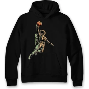 Ada Bebek Çocuk Adabebek Unisex Oversize Smaçör Astronot Baskılı Çocuk Sweatshirt