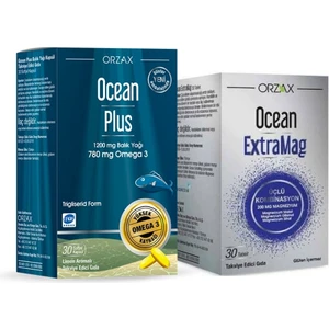Ocean Extramag Magnezyum 30 Tablet Takviye Edici Gıda + Ocean Plus 1200 mg 30 Kapsül