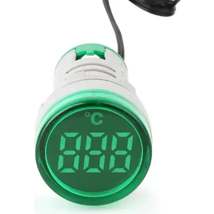 22 mm Dijital Termometre - Yeşil (AC50-380V) (-20C / +199C)