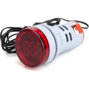 22 mm Dijital Termometre - Kırmızı (AC50-380V) (-20C / +199C)