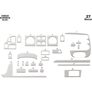 Marscockpitdesign Iveco Eurobus Ön Torpido Kaplama Alüminyum 27 Parça 2006-2012