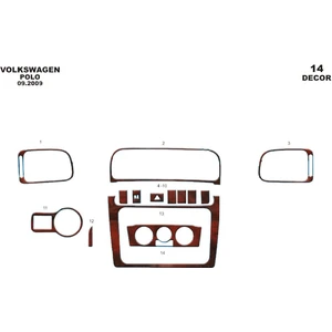 Marscockpitdesign Volkswagen Polo Ön Torpido Kaplama Maun 14 Parça 2009-2015