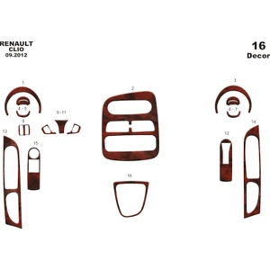 Marscockpitdesign Renault Clio 4 Ön Torpido Kaplama Maun 16 Parça 2012-2019