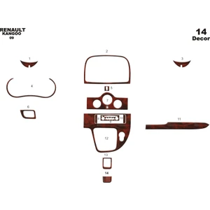 Marscockpitdesign Renault Kangoo Ön Torpido Kaplama Dijital Maun 14 Prç 09-16