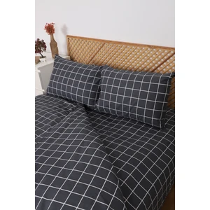 Başal Tekstil Başal Tekstil linen Antresit Çift Kişilik Çarşaflı Lastikli Nevresim Takımı , Yatak Odası ve Baza Yatak Için Nevresim