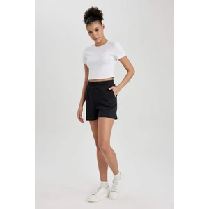 Beli Lastikli Cepli Basic Düz Şort A6794AX23SM