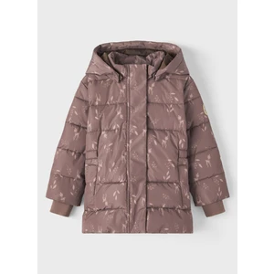 Name It Kahve Kadın Mont NMFMEDOW03 Jacket Leaves Fo