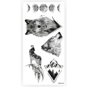 BP Tattoo Purnama Kurt ve Ayın Evreleri Unisex Geçici Dövme