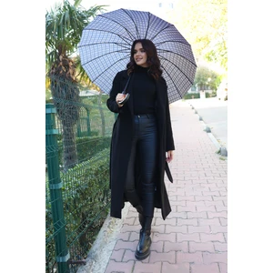 Kaliteli Koyu Mavi Desenli Kırılmaz Şemsiye 16 Telli Umbrella