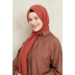 Madame Polo Naturel Pamuk Şal - Kiremit