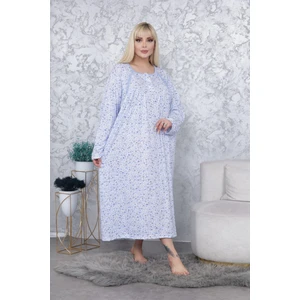 Mevsimlik Pamuklu Çok Bol Kesim Geniş Kalıp Uzun Kollu Anne Gecelik