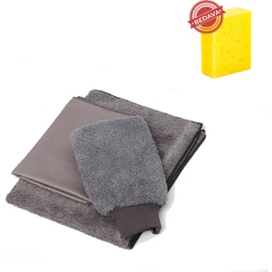SK Life Sk Mikrofiber Oto Yıkama Paketi Araç Kurulama Havlusu Cam Bezi Araba Yıkama Eldiveni Seti