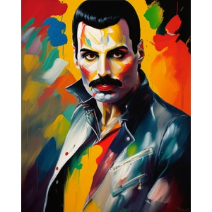 Renkli Baskılı Sayılarla Boyama Hobi Seti Çerçeveli 40 x 50 cm Renkli Adam 2
