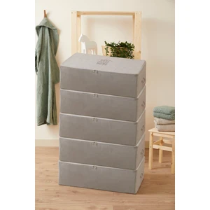 Renkli Bebek Renklibebek 5' Li Mega Boy Gri Renk Baza Altı Çeyiz Hurç Organizer ~ Ölçü: (74X46X22) - 5 Adet