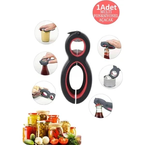 Chef Desing Kavanoz Konserve Açacağı 6+1 Fonksiyonlu Kola Şişe Kapağı Açma