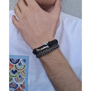 BSN Store Viking Iskandinav Balta Figür 2'li El Yapımı Hakiki Deri Bileklik