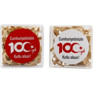 Repro Design 100. Yıl 29 Ekim Cumhuriyet Bayramı Yapışkanlı Etiket 4 cm Yuvarlak 24 Adet (  Beyaz - Kırmızı )