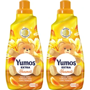 Extra Yumoş Konsantre Çamaşır Yumuşatıcısı Hanımeli 1440 ml 60 Yıkama 2 Adet