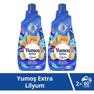 Extra Lilyum Yumoş Konsantre Çamaşır Yumuşatıcı 1440 ml 60 Yıkama X2