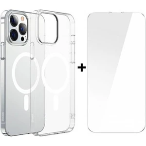 2in1 Magsafe iphone 13 Pro Max Kılıf ve Iphone 13 Pro Max Ekran Koruyucu Set Sararmaz Polikarbon Kılıf Ekran Koruyucu