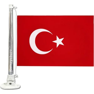 Tekne Katlanır Işıksız Bayrak Direği 33cm Direkli 20x30cm Bayraklı