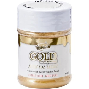 Dr. Gusto 10 gr Metalik Altın Yaldızlı Pasta Süsleme Boyası - Düğünler ve Özel Günler İçin İdeal