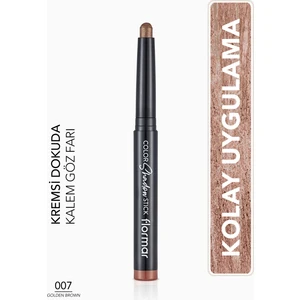 Color Shadow Yüksek Pigmentli & Işıltılı Asansörlü Kalem Göz Farı (007 Golden Brown) 8682536039475