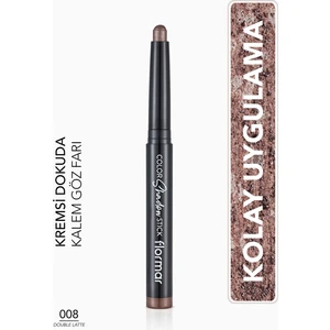 Color Shadow Yüksek Pigmentli & Işıltılı Asansörlü Kalem Göz Farı (008 Double Latte)  8682536039482
