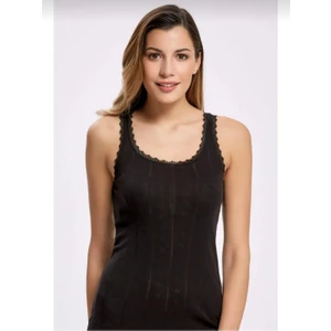 Ilke 224 Bayan Dantelli Jakarlı Geniş Askılı Atlet 6 Adet