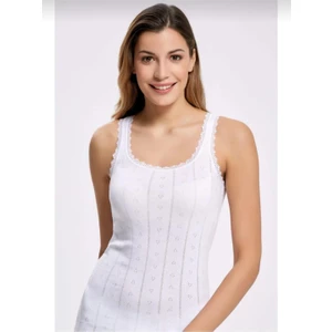 Ilke 224 Bayan Dantelli Jakarlı Geniş Askılı Atlet 6 Adet