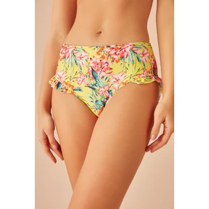 Fırfırlı Desenli Bikini Alt