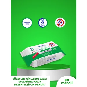 Actosept® Af Tücher 80 Pcs 2 Adet | Yüzeyler Için Alkol Bazlı Kullanıma Hazır Dezenfeksiyon Mendili