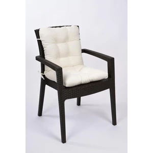 Neva Krem Pofidik Arkalıklı Sandalye Minderi Özel Dikişli Bağcıklı 44x88 Cm