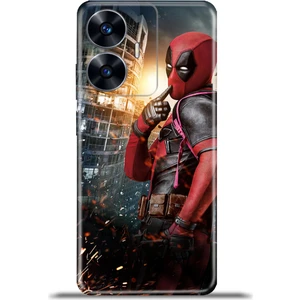 Realme C55 Kılıf Esnek Silikon Kamera Koruma 4K Desenli Özel Tasarım - Deadpool