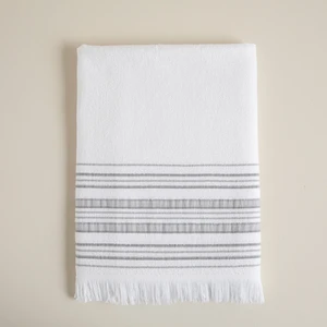 Derin Banyo Havlusu 100X150 cm Beyaz/açık Gri/koyu Gri