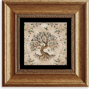 Enk Wall Art Hayat Ağacı Çerçeveli Taş Tablo