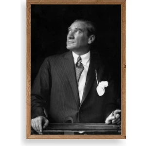 Enk Wall Art Atatürk Ahşap Çerçeveli Tablo