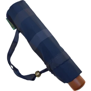 Snotline-April Bayan Şemsiye Otomatik Açılır 90 cm Çap Kapalı 30 cm Çanta Boy Lacivert Yeşil Ekose