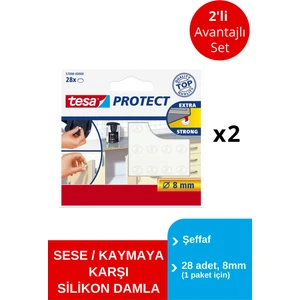 Ses Önleyici Pastil Şeffaf 8 mm 28 Adet x 2 Paket (Toplam 56 Damla)