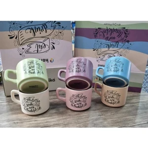 6'lı Çay Fincanı Renkli Karışık Renkli