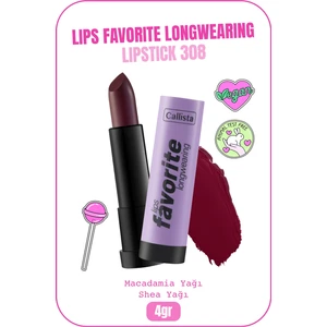 Lips Favorite Longwearing Lipstick Ruj 308 Vampy Like - Bordo