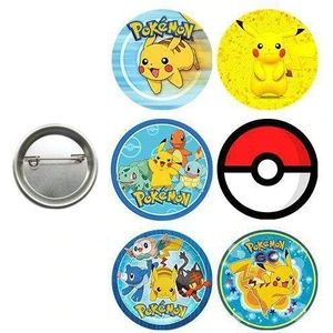 Parti Dükkanım Pokemon Hediyelik Parti Rozeti (6 Adet)