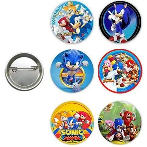 Parti Dükkanım Sonic Boom Hediyelik Parti Rozeti (6 Adet)