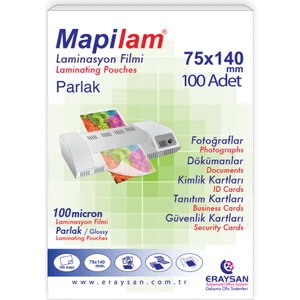 Mapilam-100 Micron 75 x 140 Parlak Polyester 100