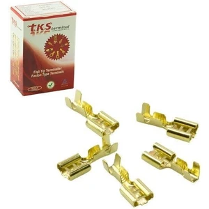 300 Adet SF2D (Tks-2d) 6.3mm Tırnaklı Dişi Sarı Terminal